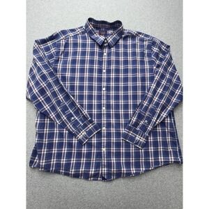 UNTUCKit Shirt Mens 3XL Blue Red Plaid Tabor Button Down Long Sleeve Cotton